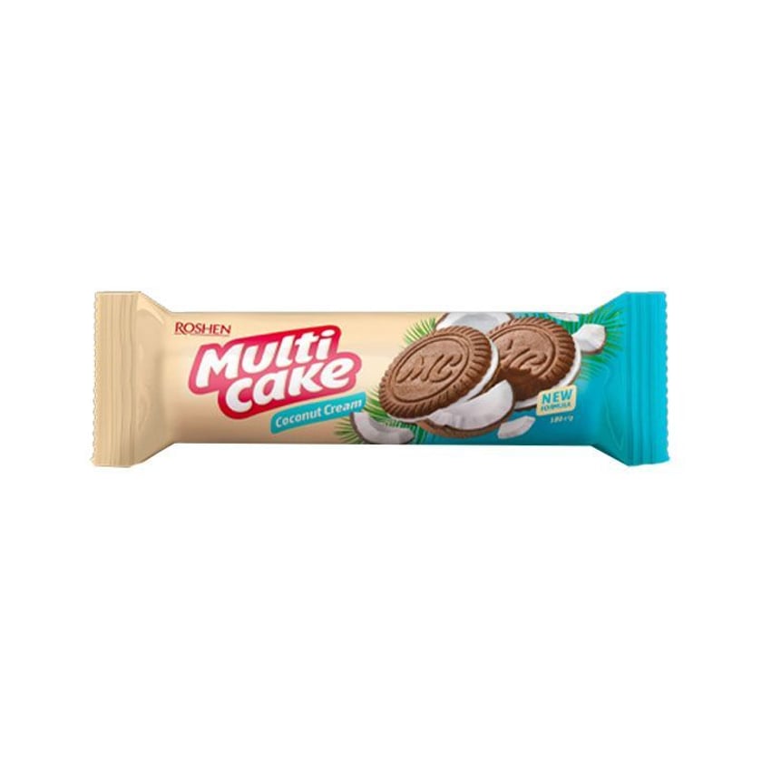 Roshen Multicake Μπισκότα με Γέμιση Κρέμα Καρύδα 180g