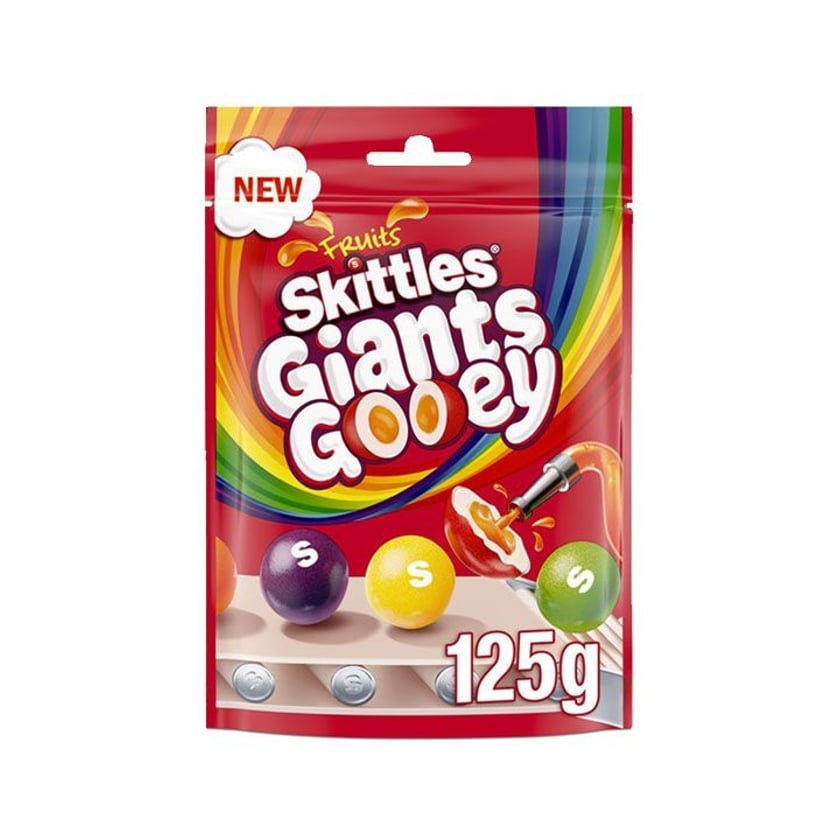 Skittles Giants Gooey Καραμέλες Fruits 125g