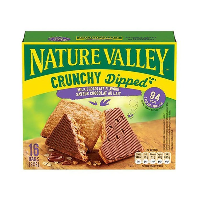 Nature Valley Crunchy Μπάρες με Επικάλυψη Σοκολάτα Γάλακτος 8x20g