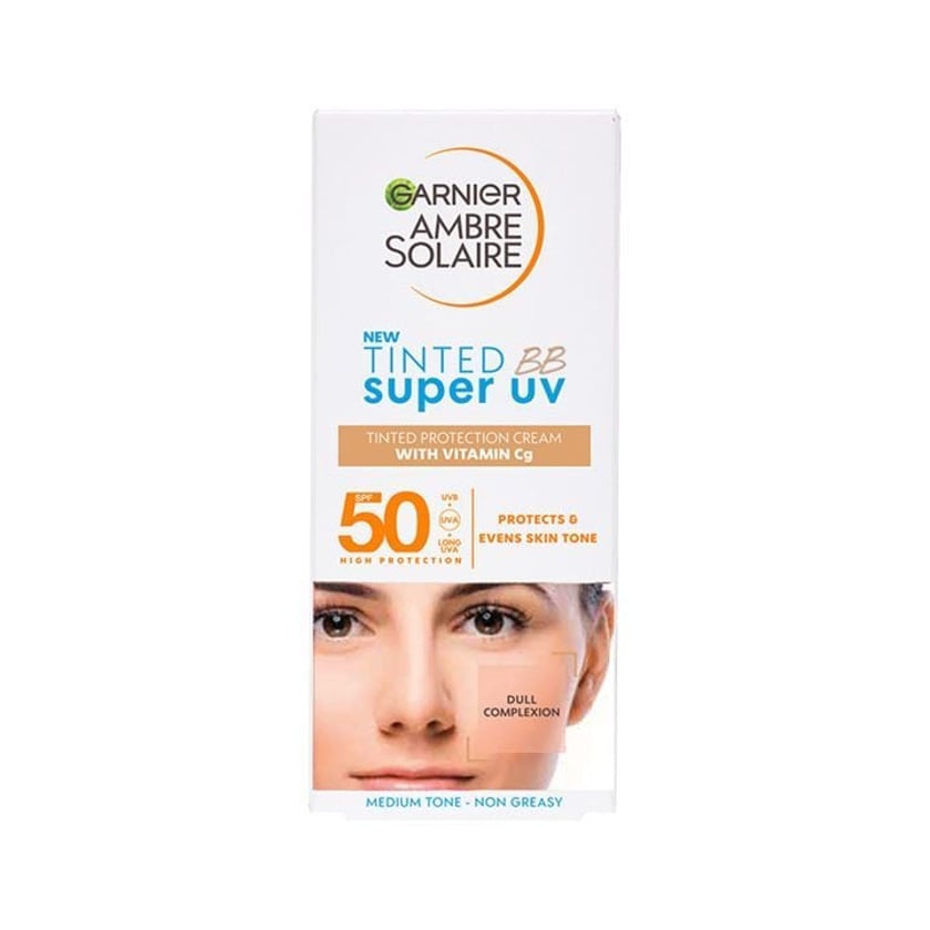 Garnier Ambre Solaire Tinted BB Super UV Αντηλιακή Κρέμα Προσώπου με Χρώμα SPF50 50ml