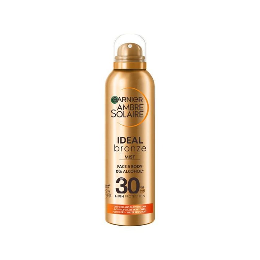 Garnier Ambre Solaire Ideal Bronze Αντηλιακό Mist Spray Προσώπου & Σώματος SPF30 150ml