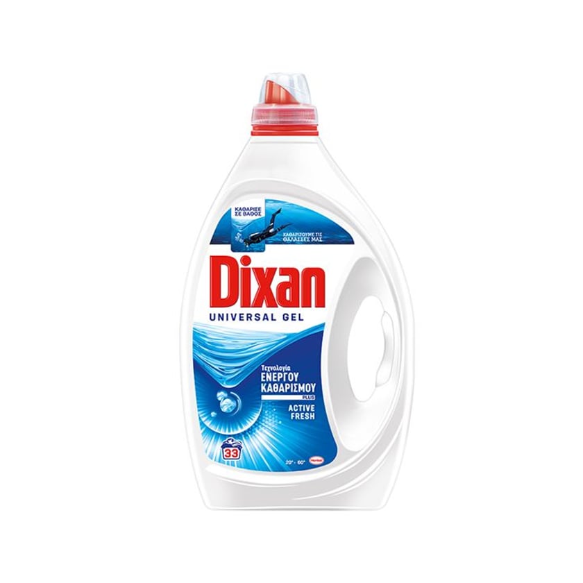 Dixan Gel Laundry Detergent Ocean Freshness 33 Washes 1.65l