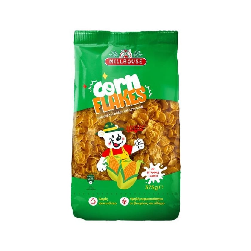 Millhouse Δημητριακά Corn Flakes 375g