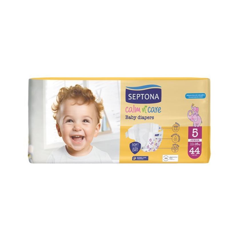 Septona Calm n Care Baby Πάνες Junior No 5 (11-16kg) 44τεμ