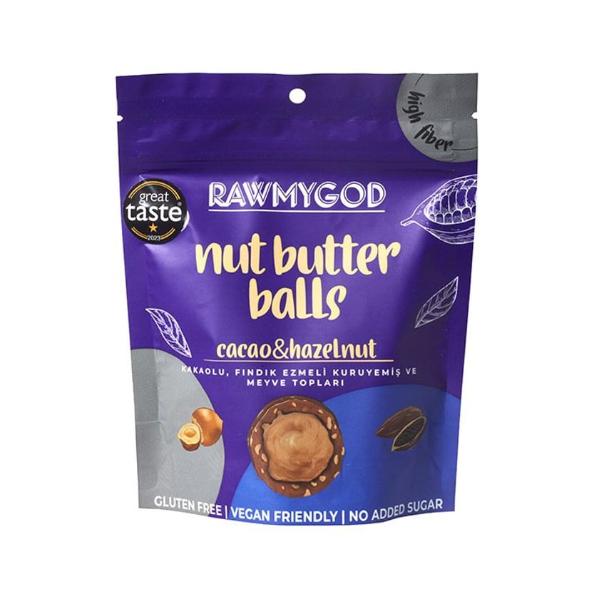 Rawmygod Μπαλίτσες με Κακάο & Φουντούκι 84g