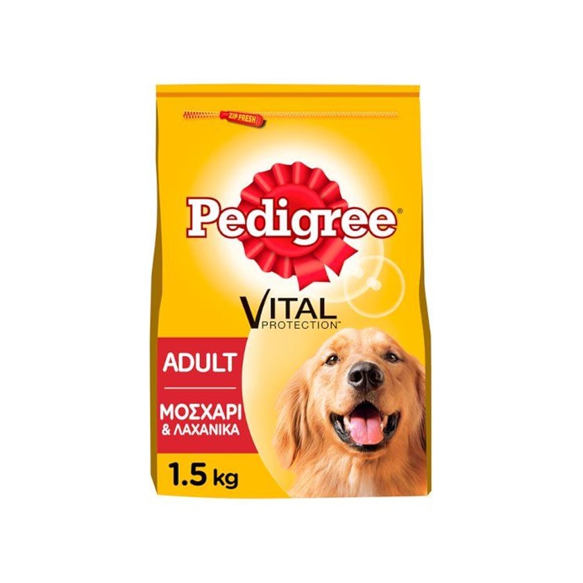 Pedigree Πλήρης Ξηρή Τροφή Μοσχάρι & Λαχανικά 1,5kg