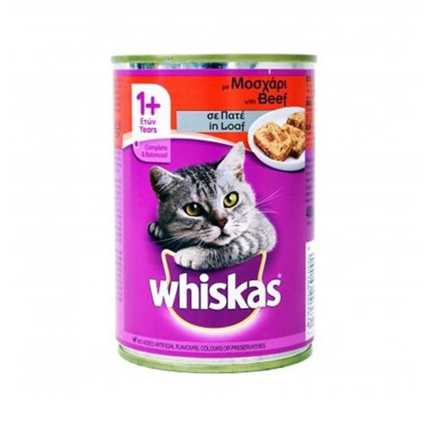 Whiskas Patte Τροφή για Γάτες με Μοσχάρι 400g