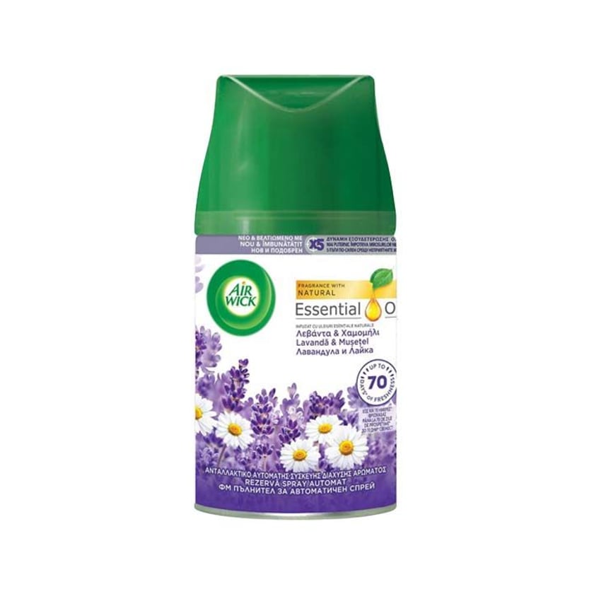 Airwick Essential Oils Ανταλλακτικό Συσκευής Διάχυσης Αρώματος Λεβάντα & Χαμομήλι 250ml