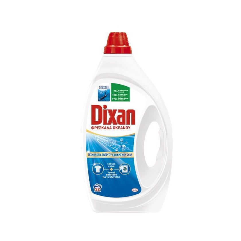 Dixan Liquid Laundry Detergent Ocean Freshness 32 Washes 1.44l