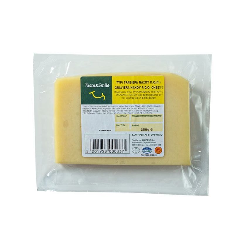Taste & Smile Naxos Gruyere P.D.O. Piece In Vaccum  250g