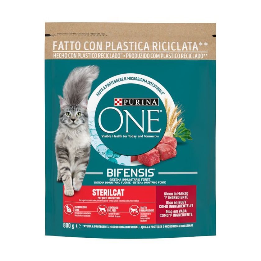 Purina One Sterilcat Ξηρά Τροφή για Γάτες Βοδινό & Σιτάρι 800g