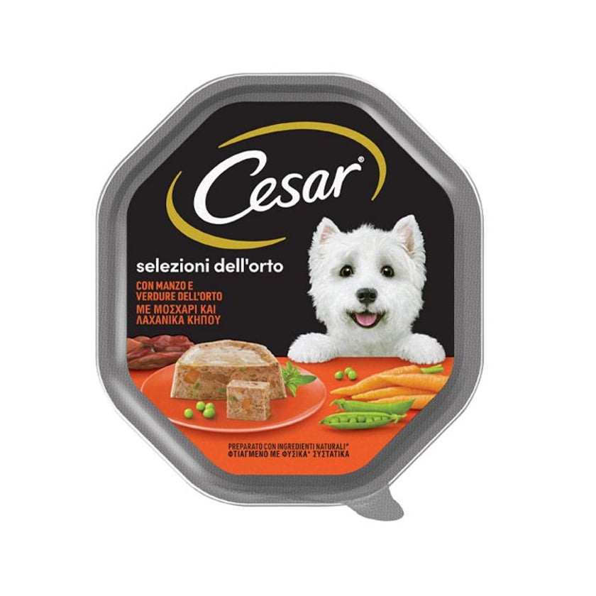 Cesar Υγρή Τροφή για Σκύλους Μοσχάρι & Λαχανικά 150g