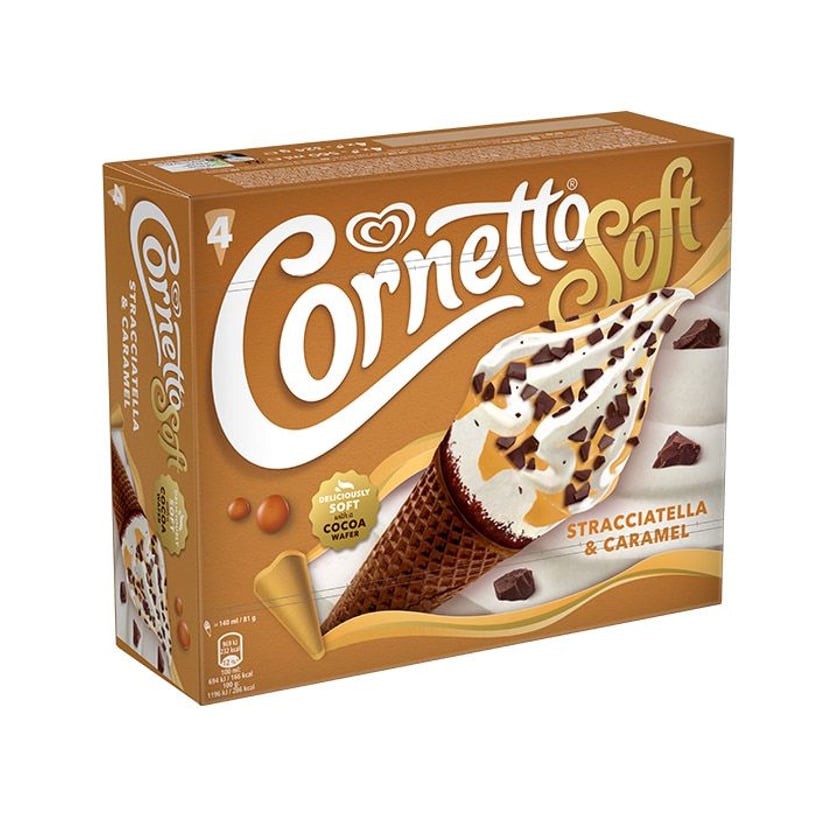 Algida Cornetto Soft Cream Stracciatella 4x140ml