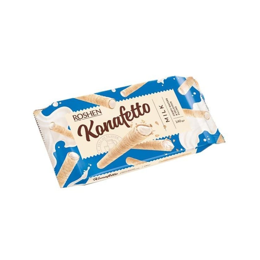 Roshen Konafetto Πουράκια με Γέμιση Κρέμα Γάλακτος 140g