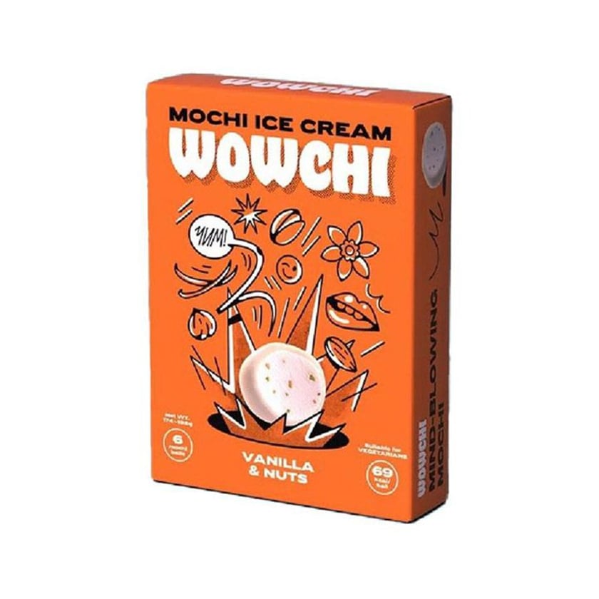 Wowchi Mochi Παγωτό Βανίλια & Ξηρούς Καρπούς 174g
