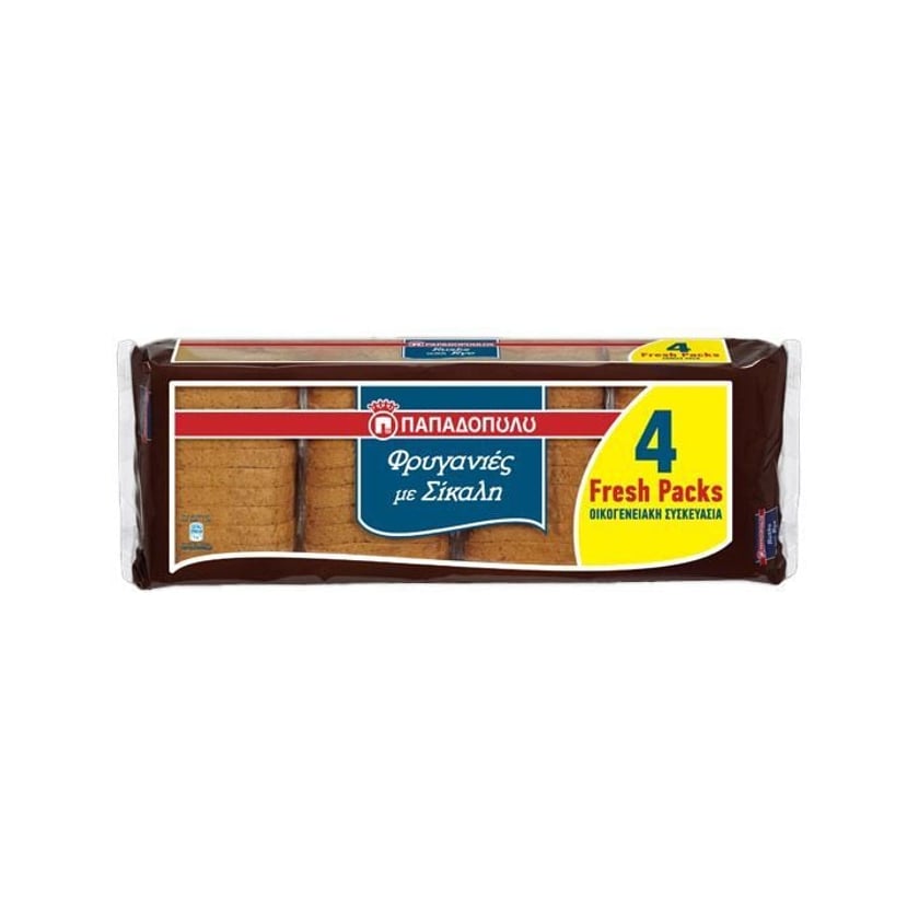 Παπαδοπούλου Φρυγανιές Σίκαλης 4x80g