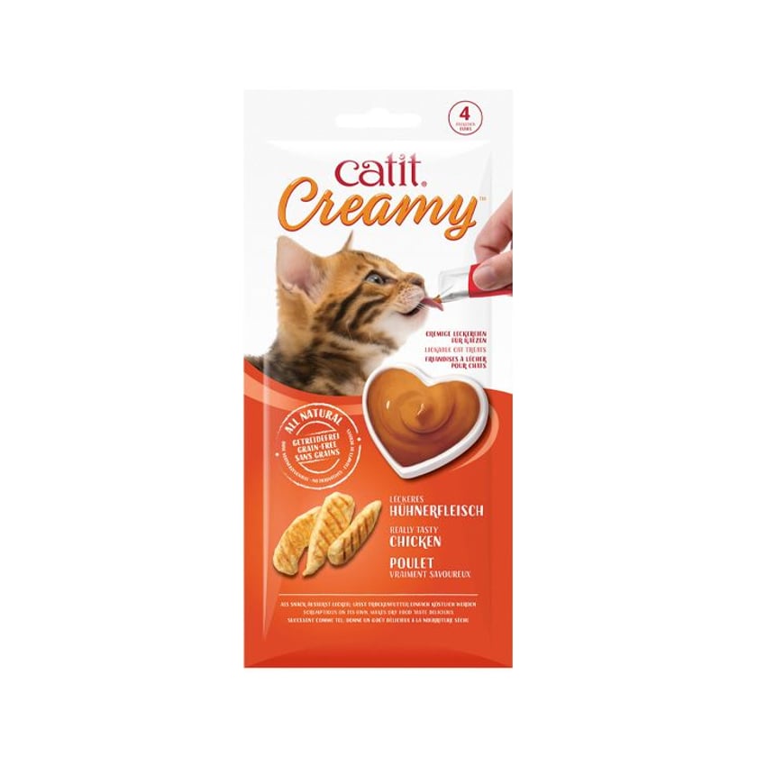 Catit Creamy Λιχουδιές για Γάτες με Κοτόπουλο 4x10g