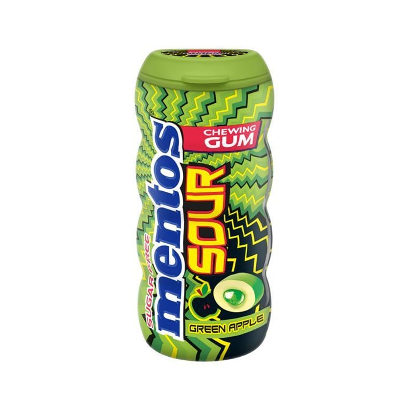 Mentos Sour Tσίχλες Green Apple σε Μπουκάλι 28g