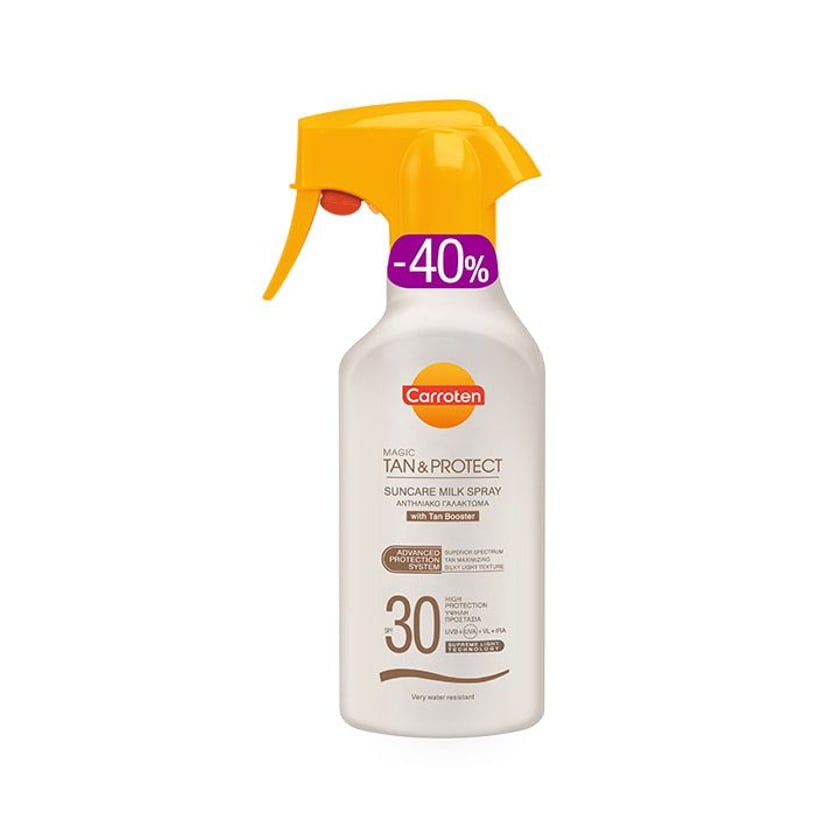 Carroten Αντηλιακό Γαλάκτωμα Tan & Protect Spray με Αντλία SPF30 270ml