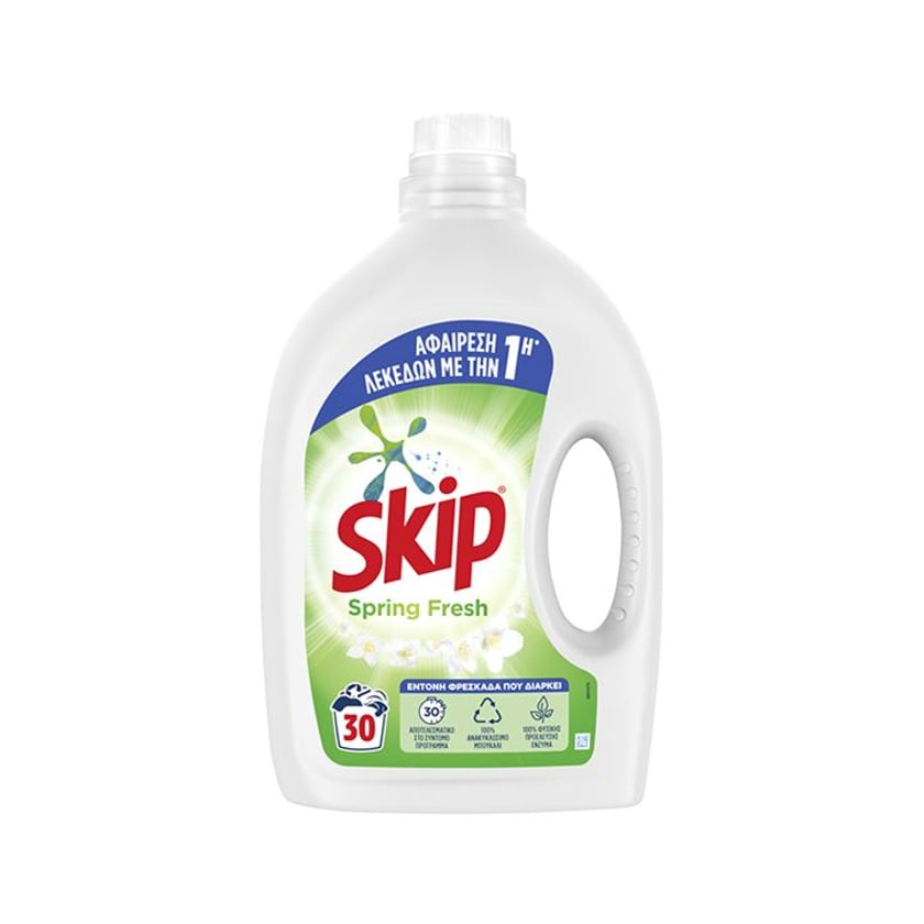 Skip Υγρό Απορρυπαντικό Πλυντηρίου Ρούχων Υγρό Spring Fresh 30μεζ