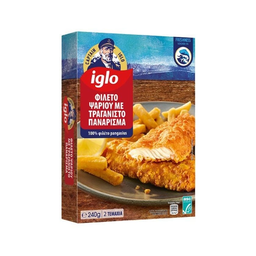 Captain Iglo Φιλέτο Ψαριού με Τραγανιστό Πανάρισμα 240g