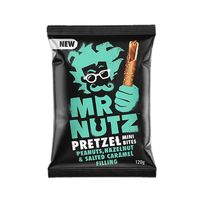 Mr Nutz Pretzel Mini Bites με Γέμιση Φυστίκια, Φουντούκια & Αλατισμένη Καραμέλα 120g