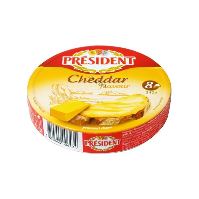 President Cheddar Τυράκια Τρίγωνα Τηγμένα 140g