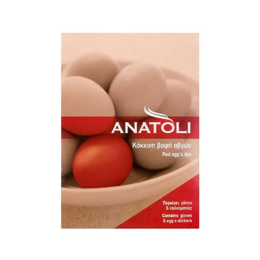 Anatoli Βαφή Αυγών Κόκκινη με Γάντια & Αυτοκόλλητα