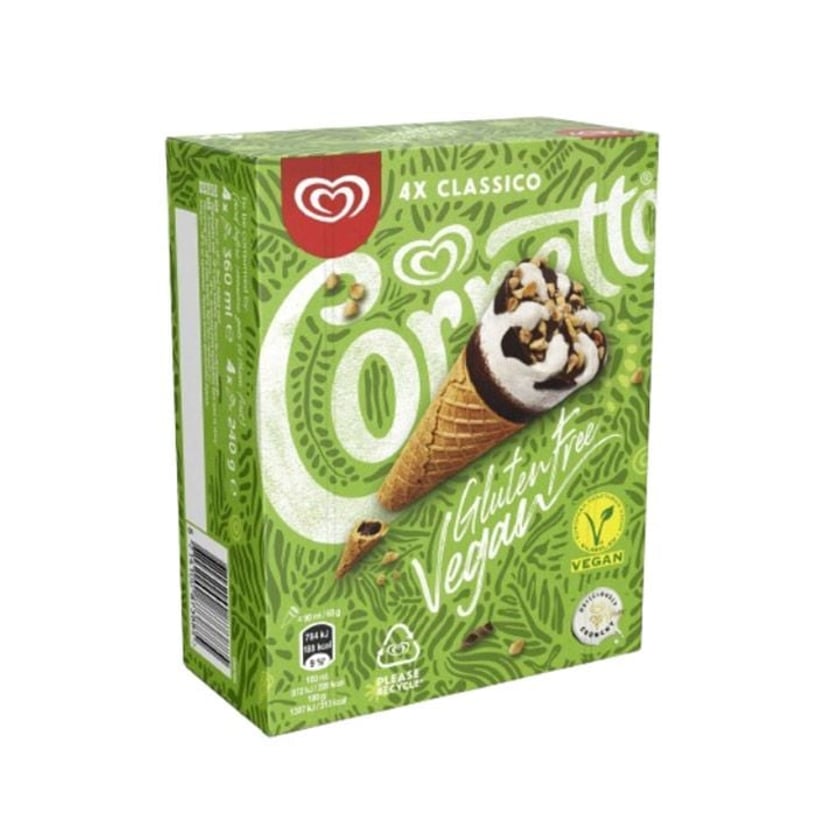 Cornetto Παγωτό Vegan & Gluten free 4x90ml
