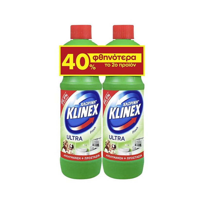 Klinex Chlorine Ultra Fresh 2x750ml Second Item -40%