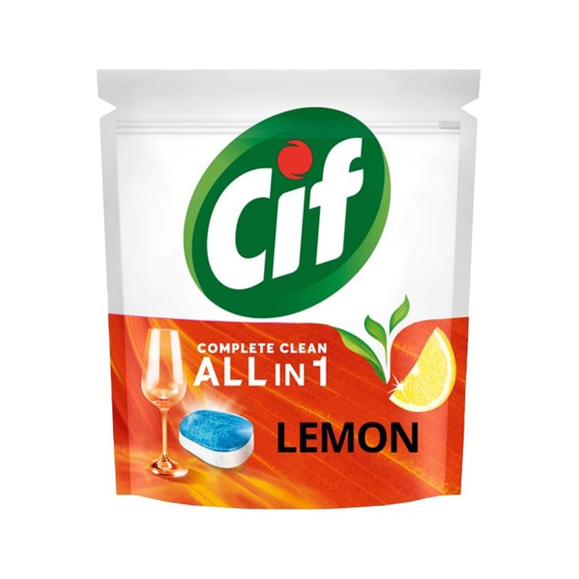 Cif Complete Clean All in 1 Ταμπλέτες Πλυντηρίου Πιάτων Λεμόνι 26τεμ