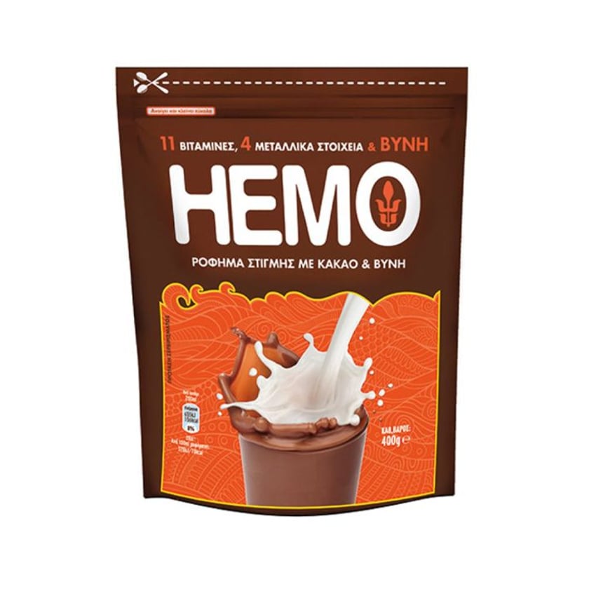 Hemo Ρόφημα Κακάο σε Σακούλα 400g