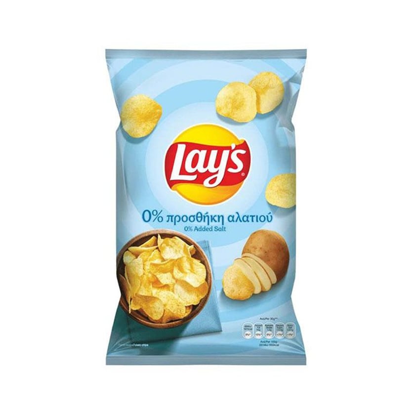 Lay`s Πατατάκια 0% Προσθήκη Αλατιού 95g