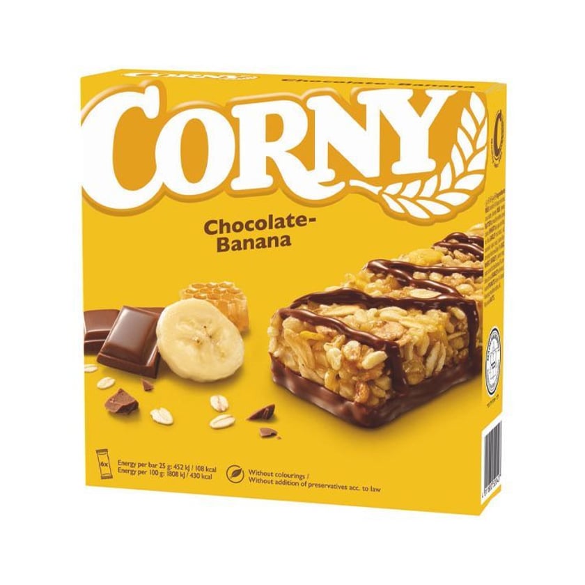 Corny Μπάρα Δημητριακών Σοκολάτα & Μπανάνα 6x25g
