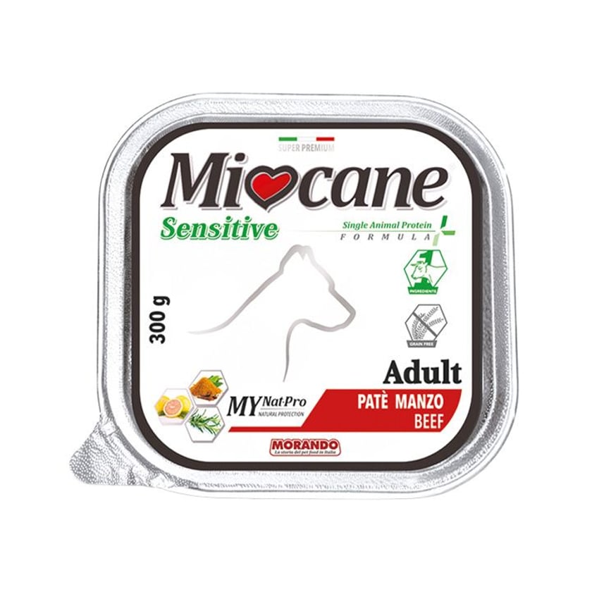Miocane Sensitive Adult Υγρή Τροφή για Σκύλους Πατέ με Μοσχάρι 300g