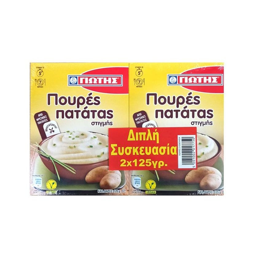 Γιώτης Πουρές Πατάτας Στιγμής 2x125g