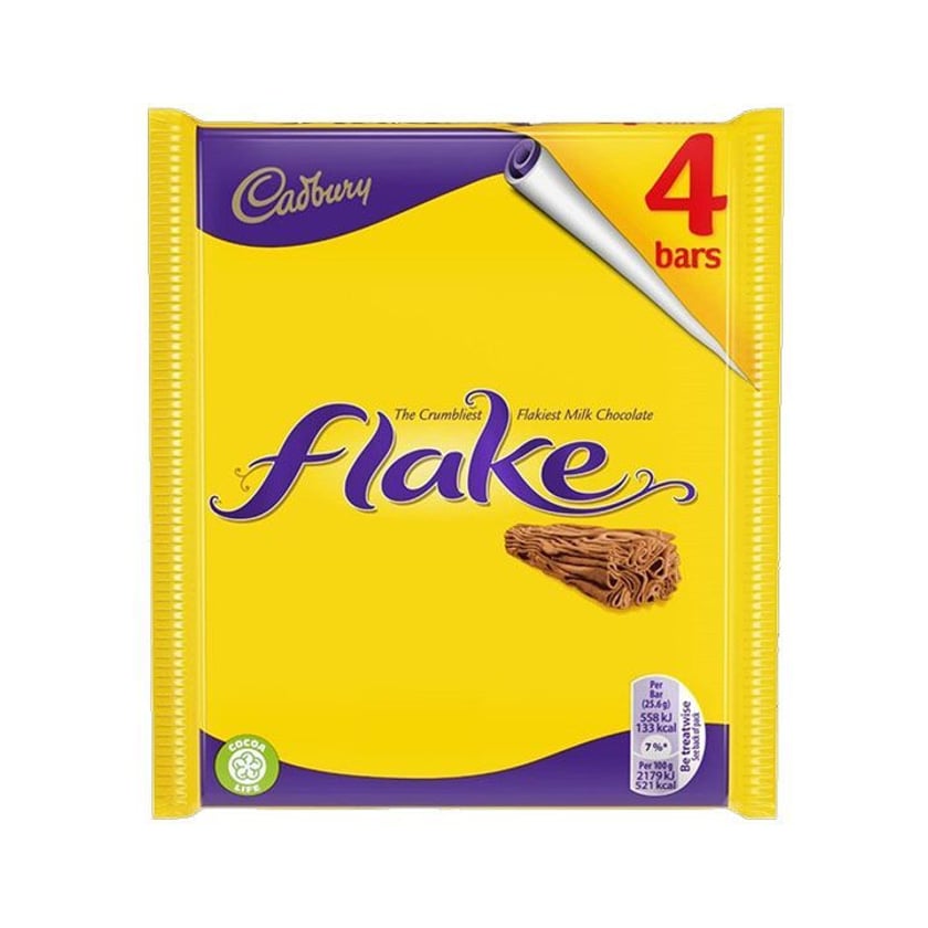 Cadbury Σοκολάτα Γάλακτος Flake 4x20g