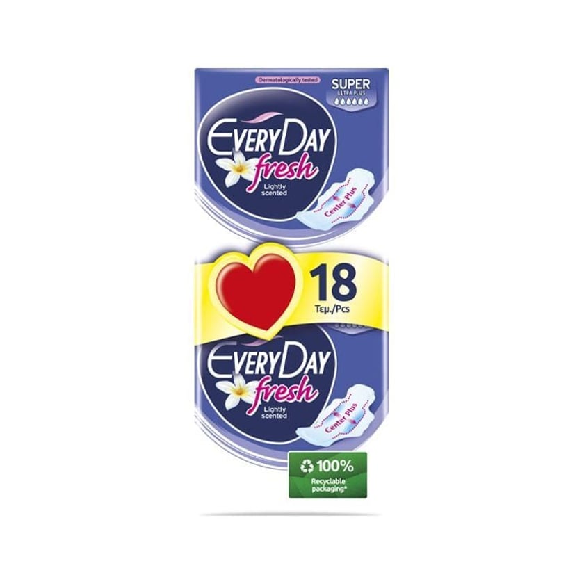 Everyday Σερβιέτες Fresh Super Ultra Plus 18 Τεμ.