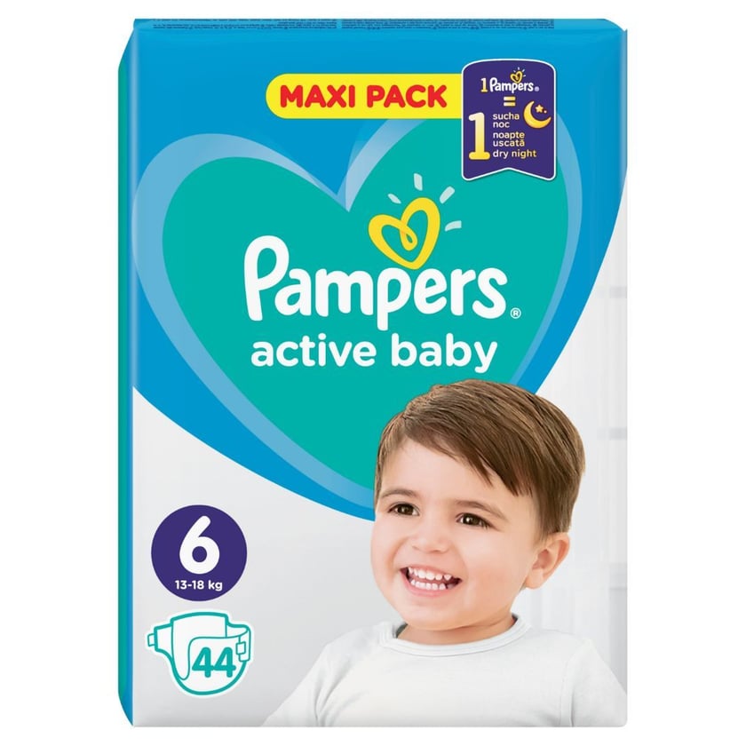 Pampers Active Baby Βρεφικές Πάνες Νo6 13-18kg 44τεμ