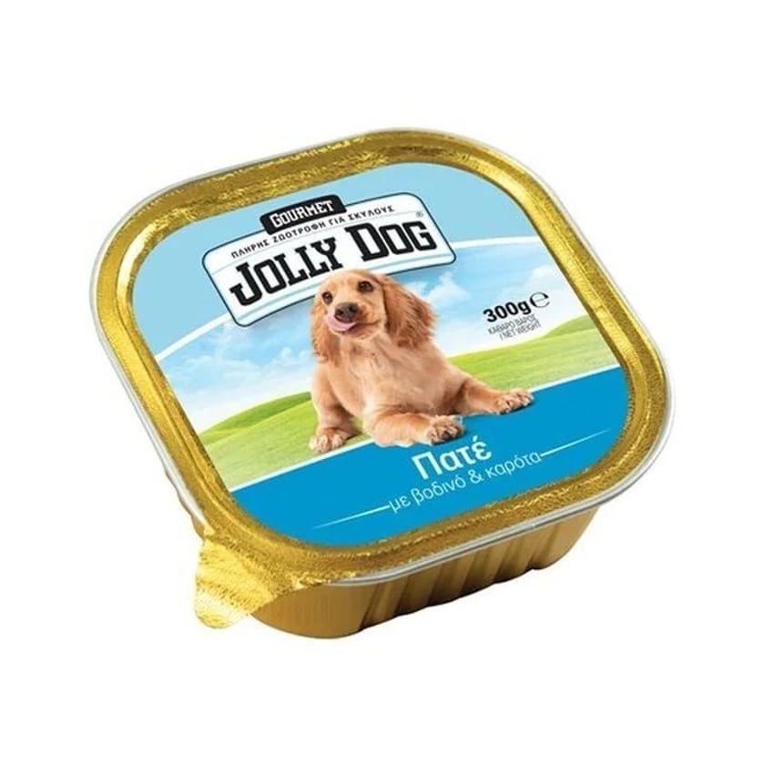 Jolly Dog Υγρή Τροφή για Σκύλους Πατέ με Βοδινό & Καρότα 300g