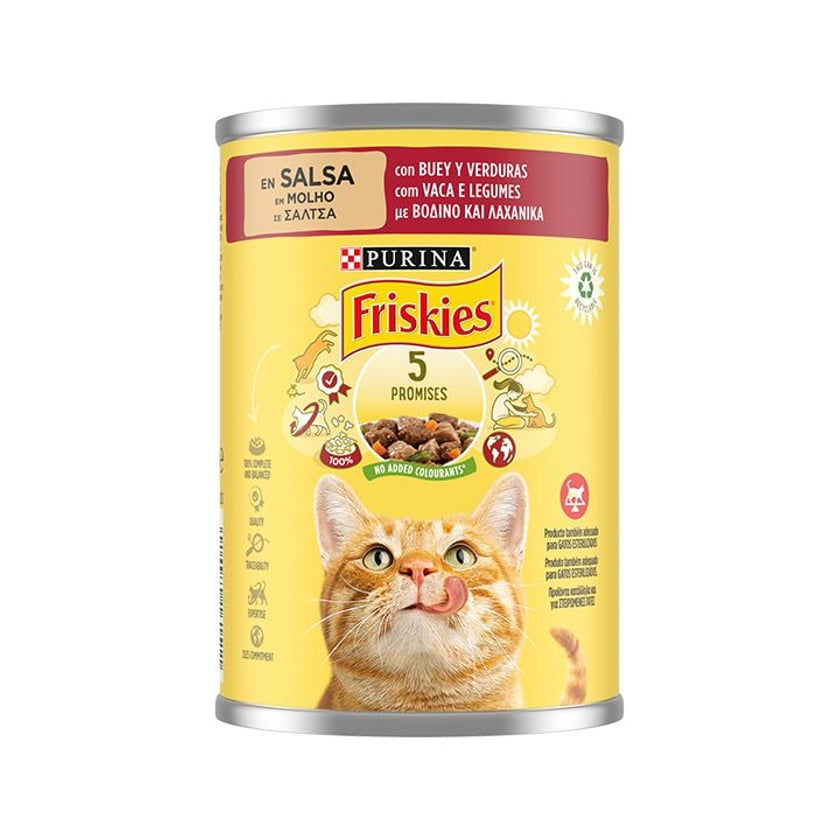 Friskies Patte για Γάτες με Βοδινό & Λαχανικά 400g
