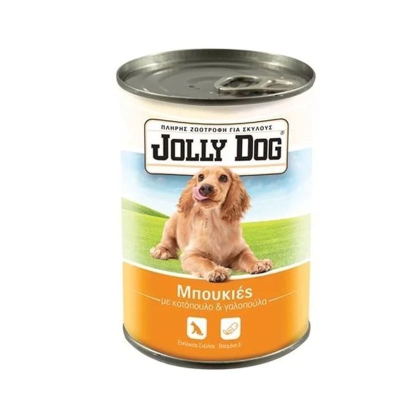 Jolly Dog Υγρή Τροφή για Σκύλους Μπουκιές με Κοτόπουλο & Γαλοπούλα 405g