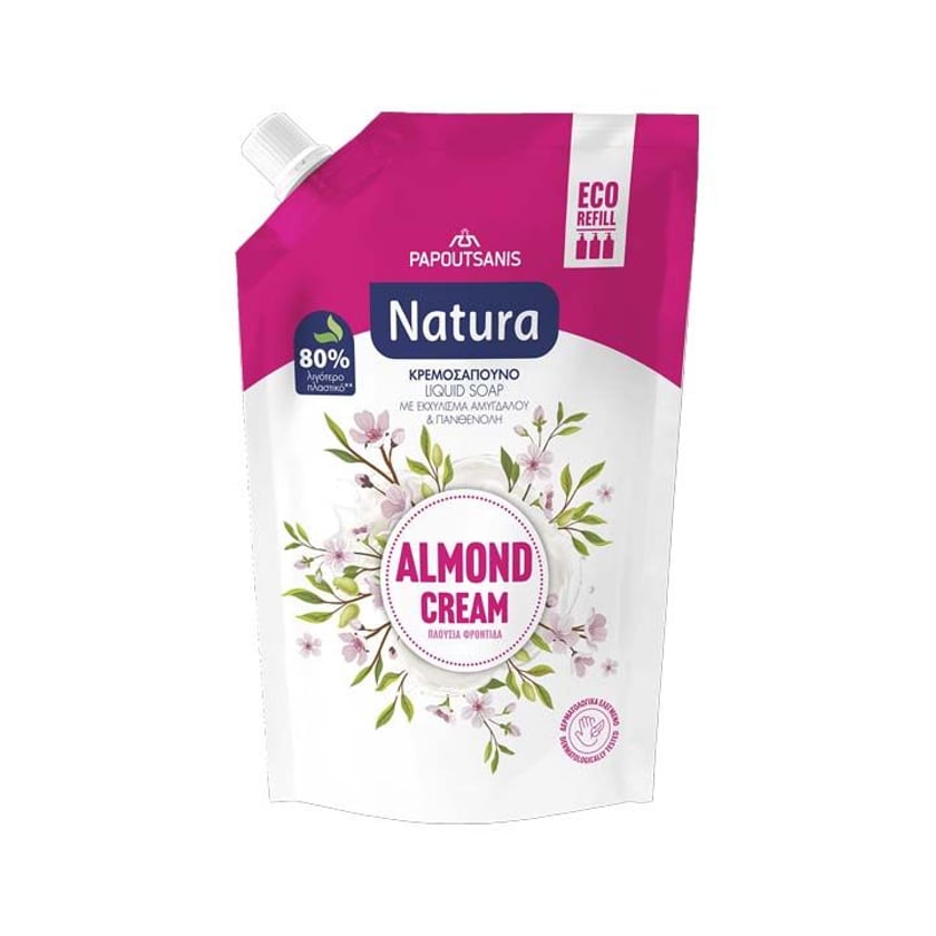Papoutsanis Natura Κρεμοσάπουνο Ανταλλακτικό Almond Cream 750ml
