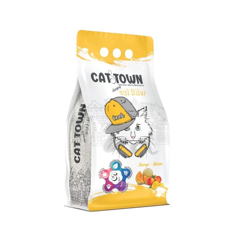 Cat Town Άμμος Υγιεινής για Γάτες Mango & Melon 5l