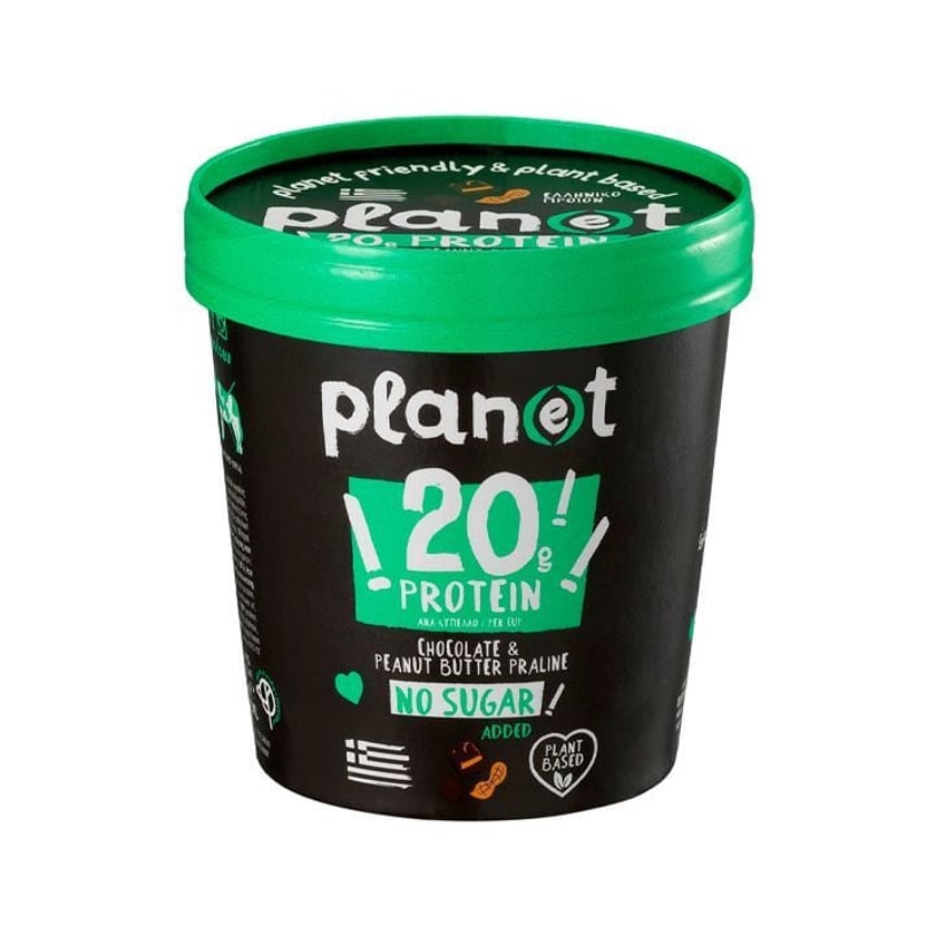 Plan(e)t Παγωτό Protein Chocolate & Peanut Butter Praline Χωρίς Ζάχαρη 420ml
