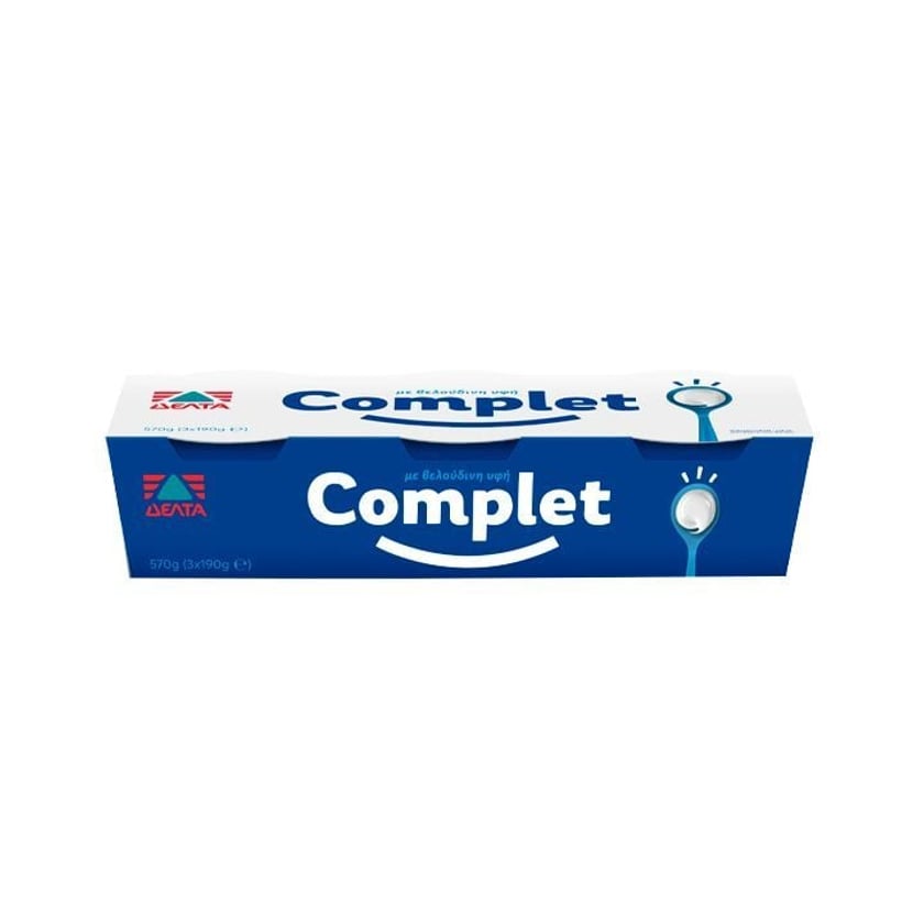 Δέλτα Complet Επιδόρπιο Γιαουρτιού 10% Λιπαρά 3x190g