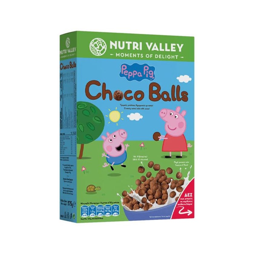 Nutri Valley Δημητριακά Peppa Pig Choco Balls 375g