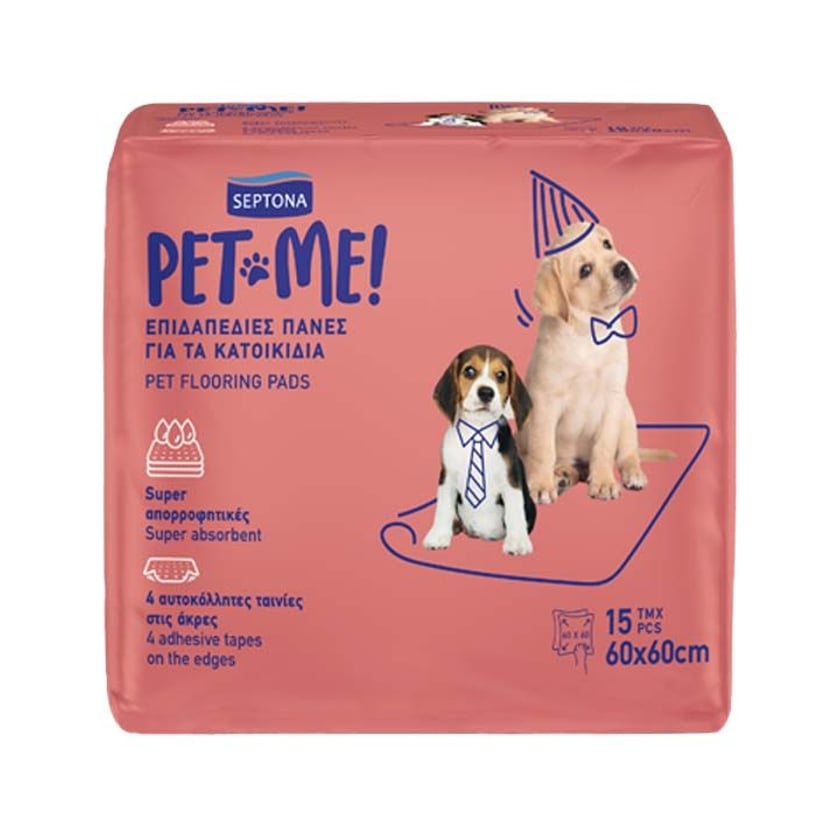 Septona Pet Me Πάνες Επιδαπέδιες 60x60cm 15τεμ