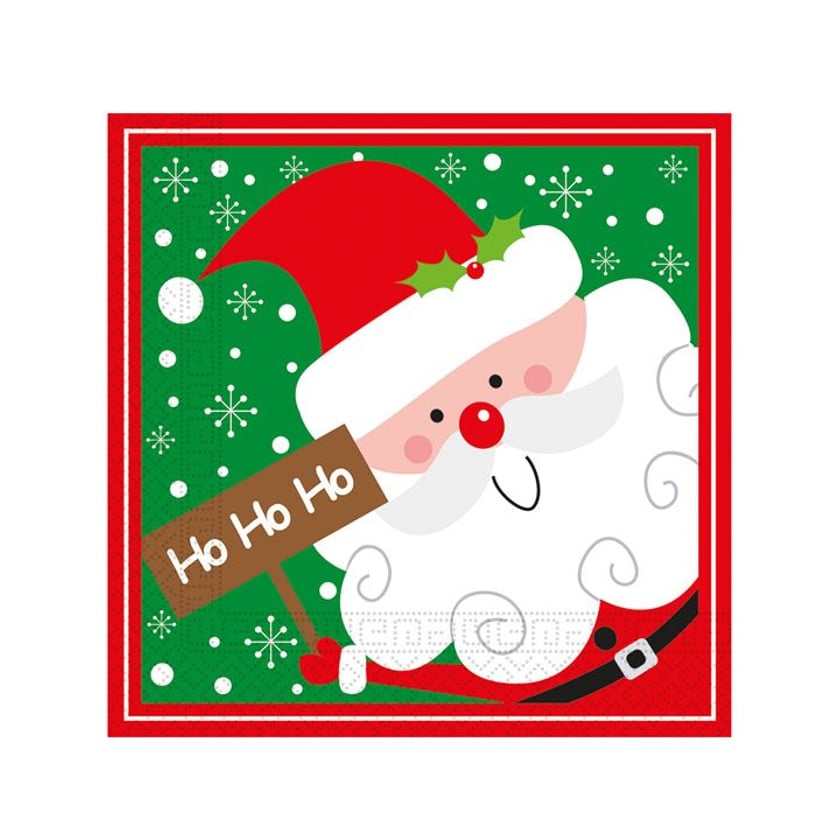Decorata Χαρτοπετσέτες Santa Claus Ho Ho Ho 3 Φύλλων 20τεμ