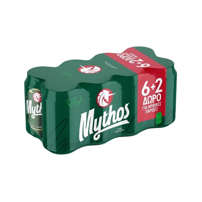 Mythos Lager Κουτί 8x330ml 6+2 Δώρο
